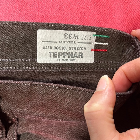 Diesel red denim jeans - Picture 3 of 3